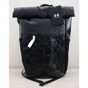 Under Armour 1382311-001 Unisex Black UA Summit Roll Top Backpack